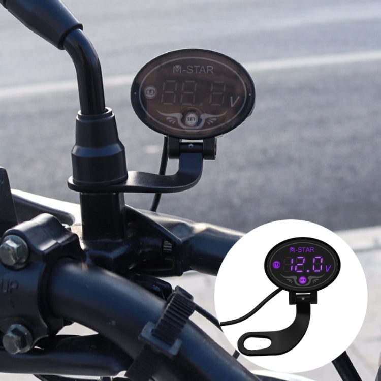 YL-M01 Motorcycle Battery Voltage Monitoring M-STAR Intelligent Voltage Meter, YL-M01 Blue, YL-M01 Gold, YL-M01 Purple