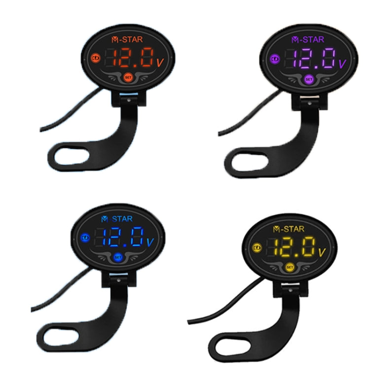 YL-M01 Motorcycle Battery Voltage Monitoring M-STAR Intelligent Voltage Meter, YL-M01 Blue, YL-M01 Gold, YL-M01 Purple