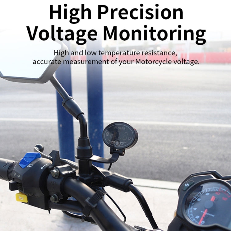 YL-M01 Motorcycle Battery Voltage Monitoring M-STAR Intelligent Voltage Meter, YL-M01 Blue, YL-M01 Gold, YL-M01 Purple