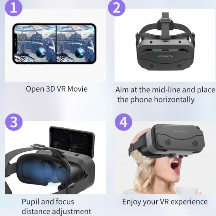 VRSHINECON G13 Virtual Reality VR Glasses Mobile Phone Movie Game 3D Digital Glasses, G13