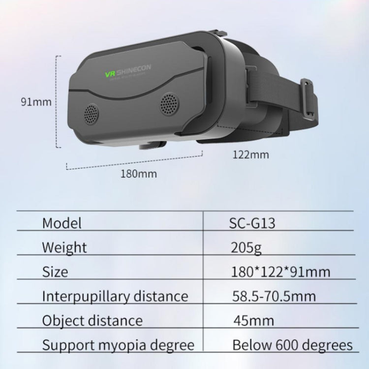 VRSHINECON G13 Virtual Reality VR Glasses Mobile Phone Movie Game 3D Digital Glasses, G13