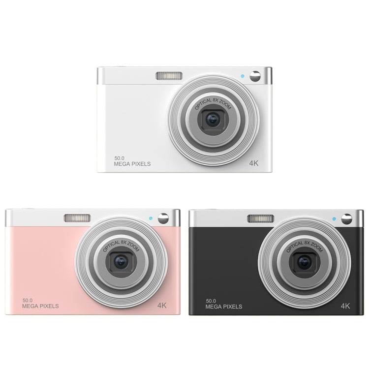 C13 2.88 inch 4K 8X Optical Zoom Telescopic Lens HD Digital Camera, Spec:, White