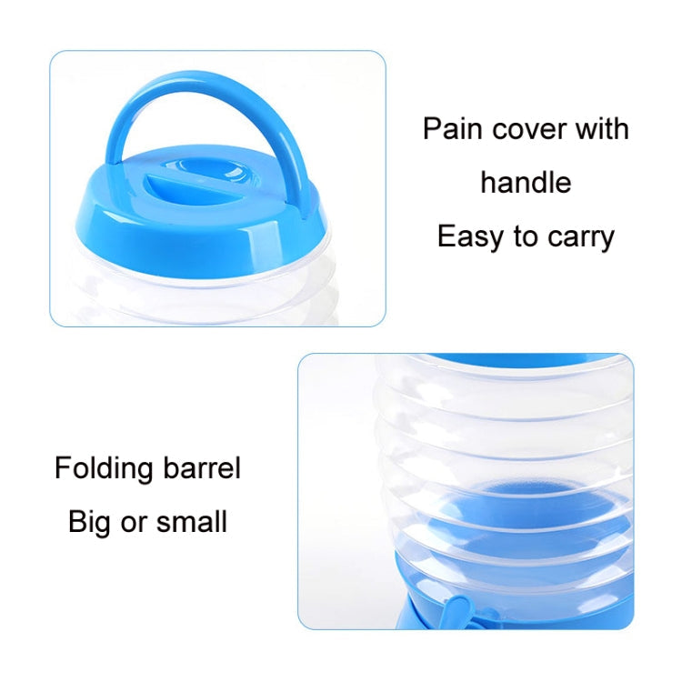 Outdoor Camping Portable Car Retractable Folding Bucket With Faucet, Capacity:, 5.5L, 7.5L