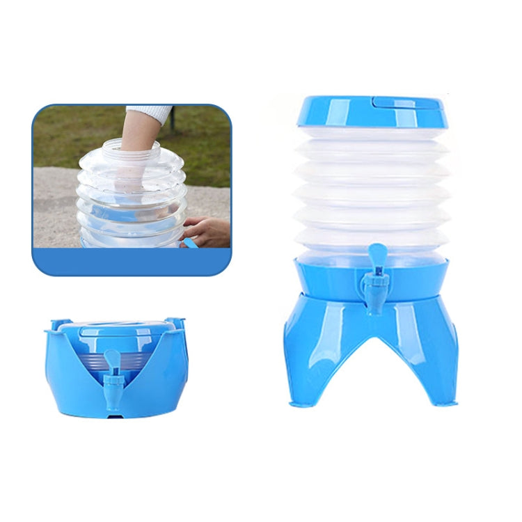 Outdoor Camping Portable Car Retractable Folding Bucket With Faucet, Capacity:, 5.5L, 7.5L