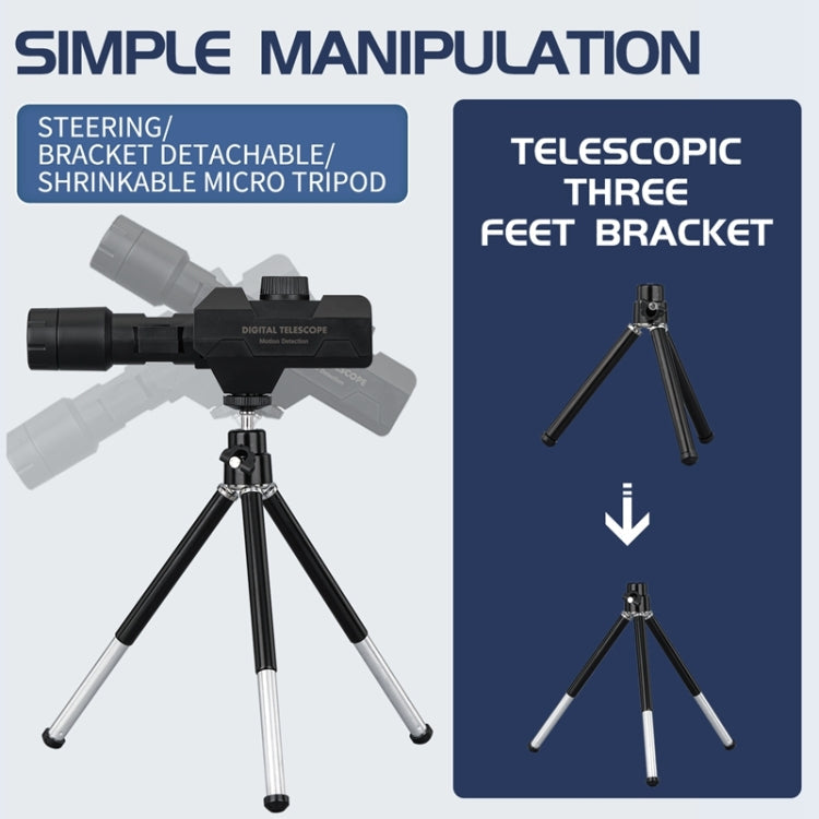 W007 WIFI Digital Telescope 70X Wireless Motion Detection Monitor Monocular With Metal Tripod, 70X