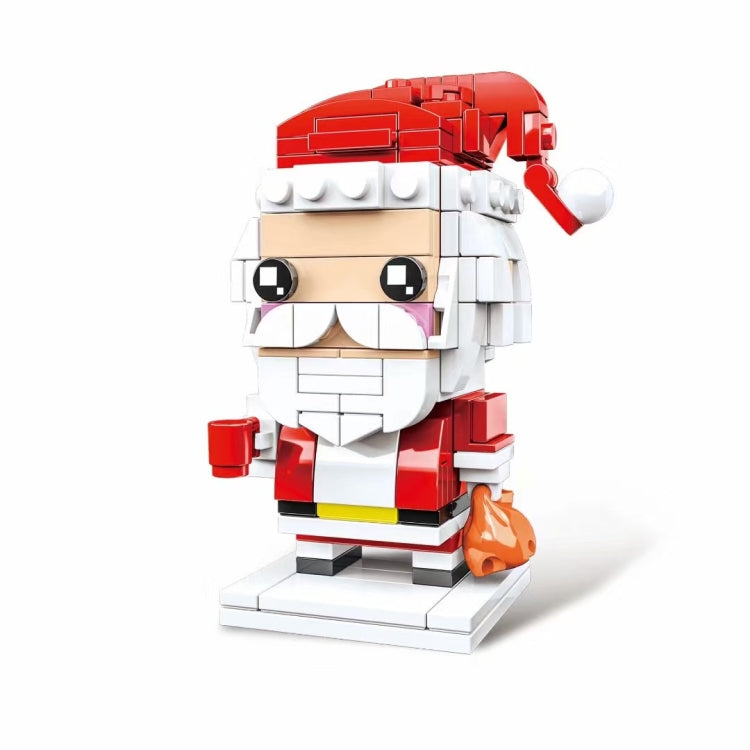 Christmas Theme Building Blocks Small Particles Puzzle Toy, 10089A Christmas Grandma, 10089B Christmas Snowman, 10089C Christmas Elk, 10089D Santa Claus