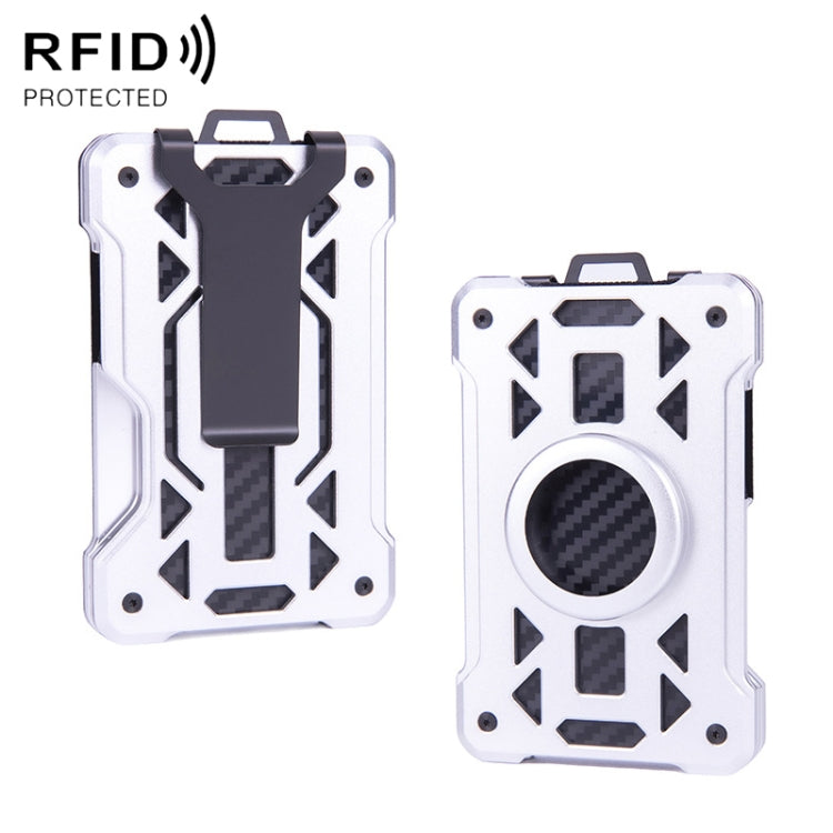 For AirTag 2nd Gen / AirTag 1st Gen Card Holder Metal Anti-Theft RFID Wallet, ak-4 B Silver, ak-4 B Blue, ak-4 B Gray, ak-4 A Black, ak-4 A Blue, ak-4 A  Silver, ak-4 A  Gray, ak-4 B  Black