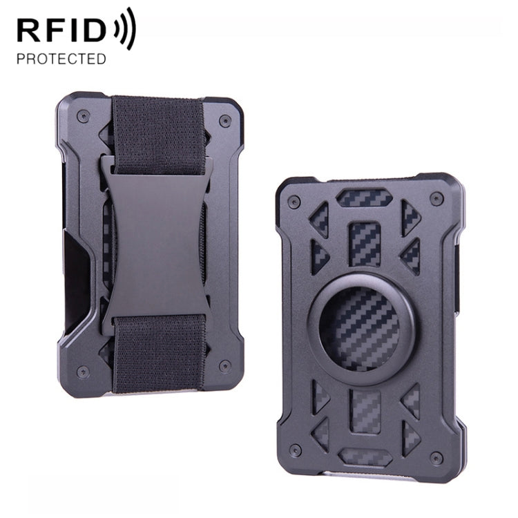 For AirTag 2nd Gen / AirTag 1st Gen Card Holder Metal Anti-Theft RFID Wallet, ak-4 B Silver, ak-4 B Blue, ak-4 B Gray, ak-4 A Black, ak-4 A Blue, ak-4 A  Silver, ak-4 A  Gray, ak-4 B  Black