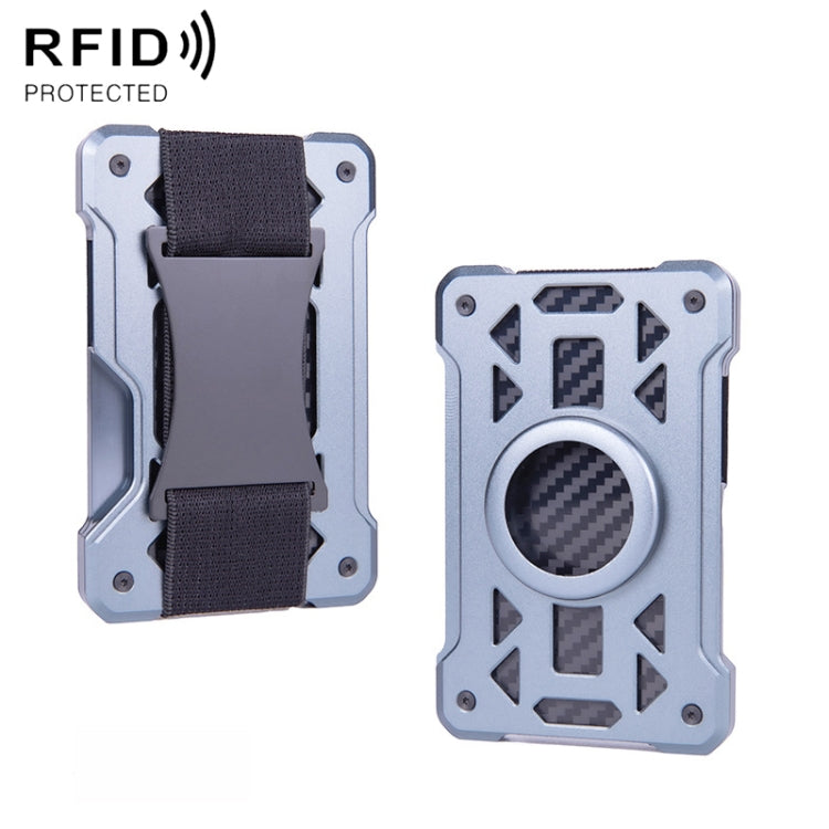 For AirTag 2nd Gen / AirTag 1st Gen Card Holder Metal Anti-Theft RFID Wallet, ak-4 B Silver, ak-4 B Blue, ak-4 B Gray, ak-4 A Black, ak-4 A Blue, ak-4 A  Silver, ak-4 A  Gray, ak-4 B  Black