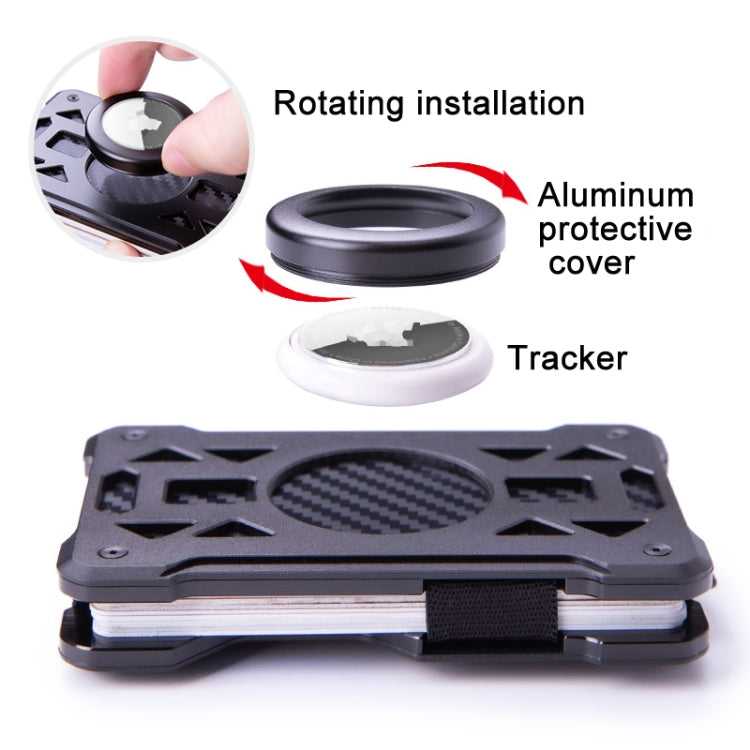 For AirTag 2nd Gen / AirTag 1st Gen Card Holder Metal Anti-Theft RFID Wallet, ak-4 B Silver, ak-4 B Blue, ak-4 B Gray, ak-4 A Black, ak-4 A Blue, ak-4 A  Silver, ak-4 A  Gray, ak-4 B  Black