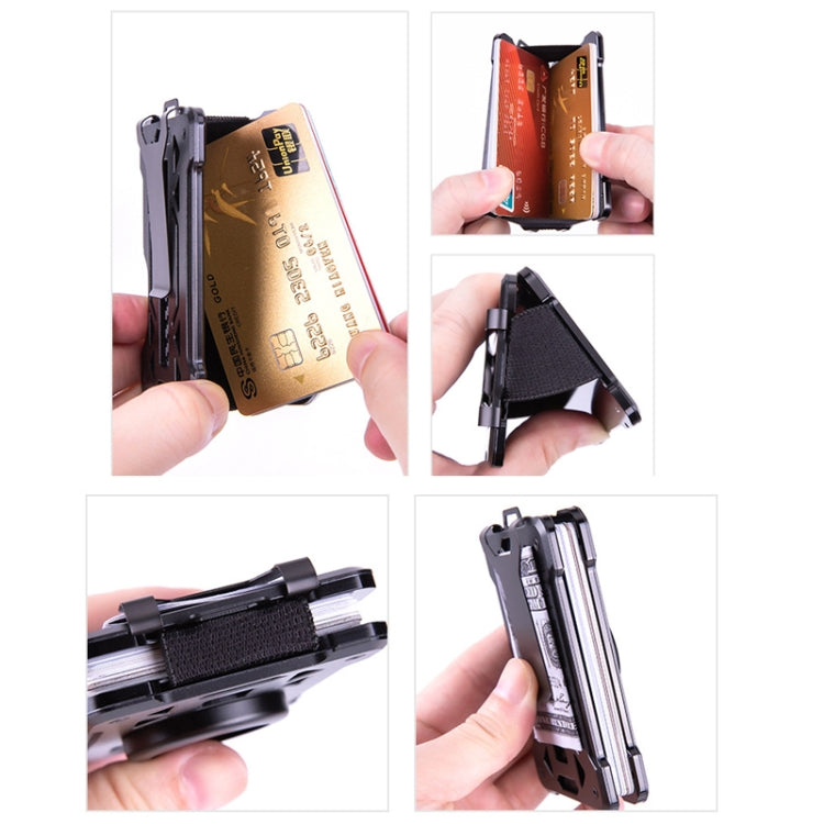 For AirTag 2nd Gen / AirTag 1st Gen Card Holder Metal Anti-Theft RFID Wallet, ak-4 B Silver, ak-4 B Blue, ak-4 B Gray, ak-4 A Black, ak-4 A Blue, ak-4 A  Silver, ak-4 A  Gray, ak-4 B  Black