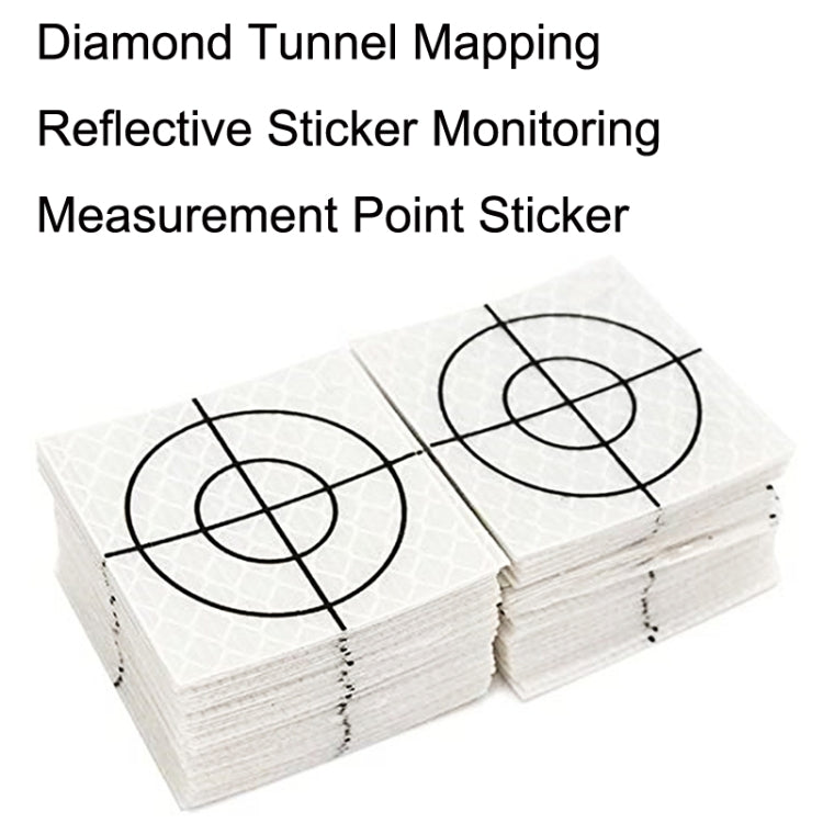 FP001 Diamond Tunnel Mapping Reflective Sticker Monitoring Measurement Point Sticker, Size: 60x60mm, 60x60mm, 60x60mm With Triangle