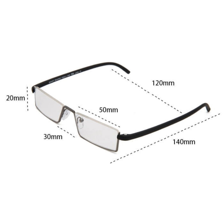 TR90 Seniors Clear Glasses With Portable Case Lightweight Presbyopic Glasses, +4.00