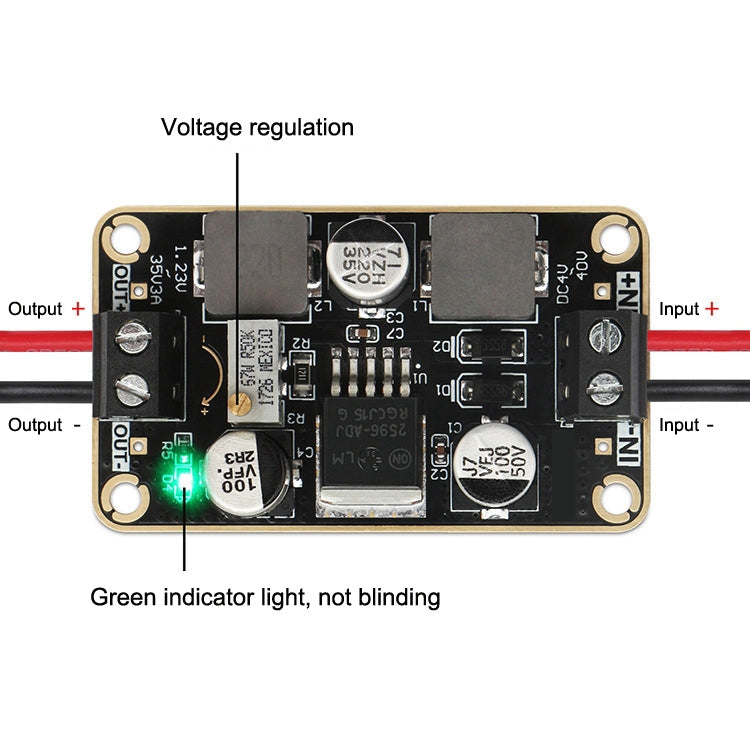 LM2596-ADJ DC-DC Adjustable Step-Down Power Module 4V-40V To 1.23-35V 3A Stereotype Board, LM2596-ADJ 4V-40V To 1.23-35V