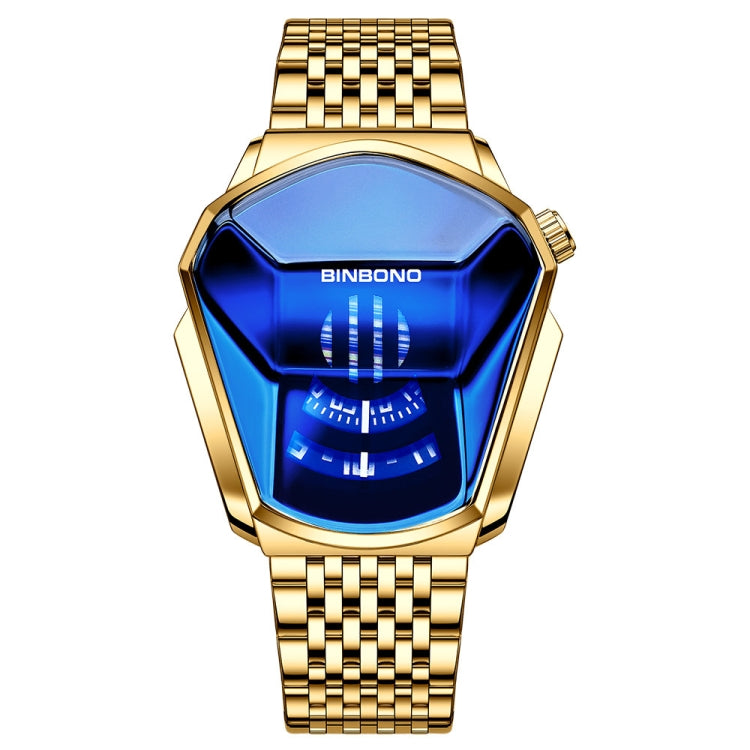 BINBOND Locomotive Concept Steel Belt Watch Men Live Black Technology Watch, Steel Belt Full Gold-Blue Face, Steel Belt Full Gold Gold Face, Steel Belt Black Stee Blue Face, Steel Belt White Steel Blue Face, Steel Belt White Steel White Face           ...