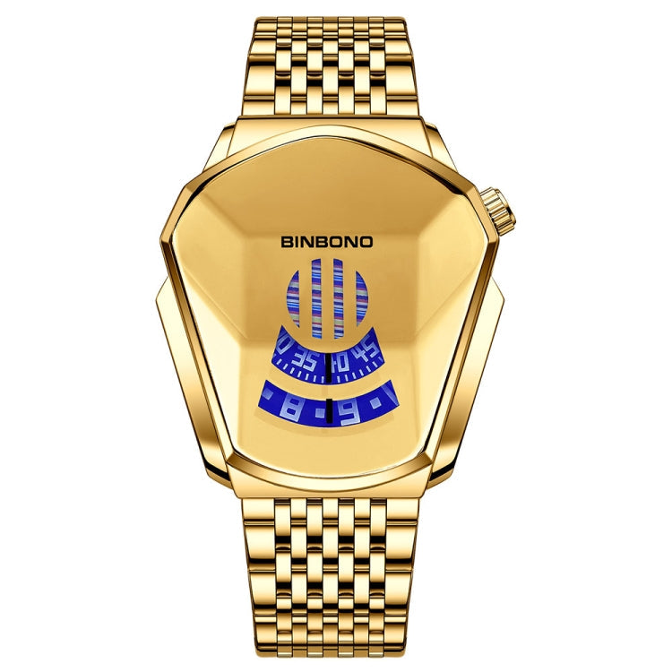 BINBOND Locomotive Concept Steel Belt Watch Men Live Black Technology Watch, Steel Belt Full Gold-Blue Face, Steel Belt Full Gold Gold Face, Steel Belt Black Stee Blue Face, Steel Belt White Steel Blue Face, Steel Belt White Steel White Face           ...