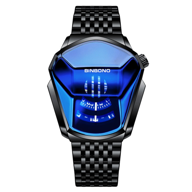 BINBOND Locomotive Concept Steel Belt Watch Men Live Black Technology Watch, Steel Belt Full Gold-Blue Face, Steel Belt Full Gold Gold Face, Steel Belt Black Stee Blue Face, Steel Belt White Steel Blue Face, Steel Belt White Steel White Face           ...