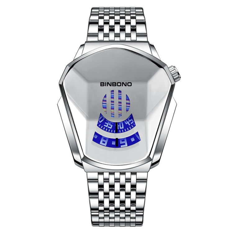 BINBOND Locomotive Concept Steel Belt Watch Men Live Black Technology Watch, Steel Belt Full Gold-Blue Face, Steel Belt Full Gold Gold Face, Steel Belt Black Stee Blue Face, Steel Belt White Steel Blue Face, Steel Belt White Steel White Face           ...