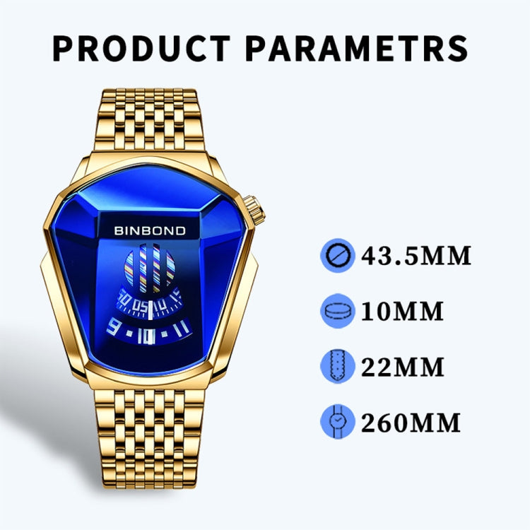 BINBOND Locomotive Concept Steel Belt Watch Men Live Black Technology Watch, Steel Belt Full Gold-Blue Face, Steel Belt Full Gold Gold Face, Steel Belt Black Stee Blue Face, Steel Belt White Steel Blue Face, Steel Belt White Steel White Face           ...