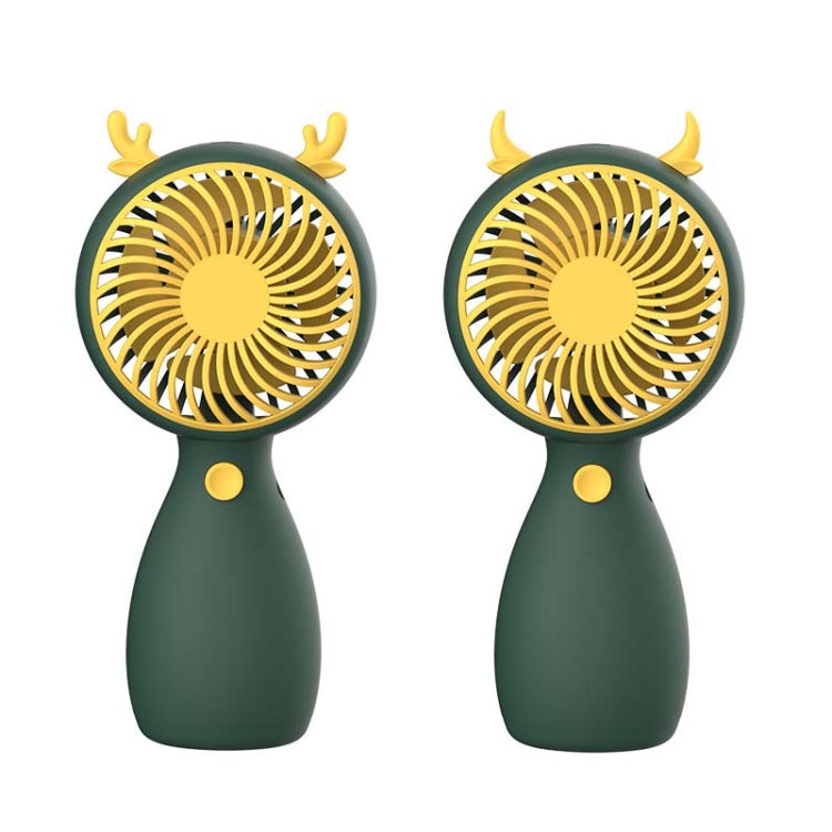 2pcs MLS6035 USB Mini Charging With Lanyard Small Fan, Style Random Delivery, MLS6035 Green, MLS6035 Yellow