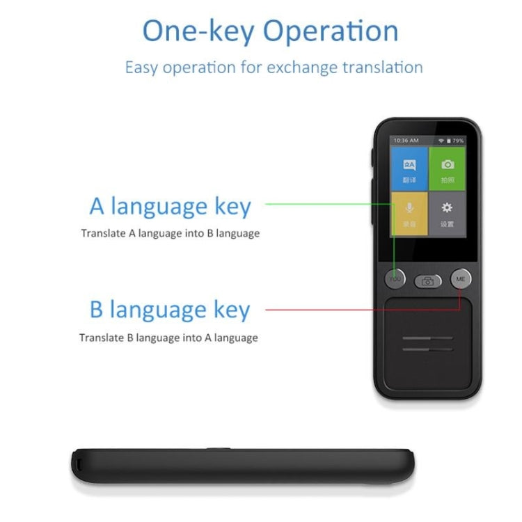 T16 Smart AI Translation Travel Translator Supports 138 Language Mutual Translation 14 Offline Translation, T16 Black
