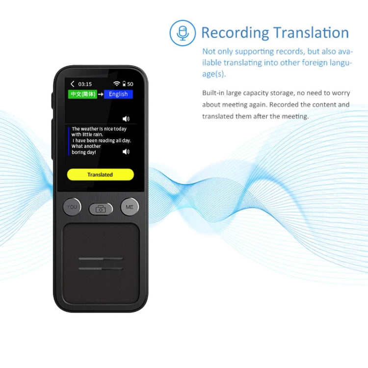 T16 Smart AI Translation Travel Translator Supports 138 Language Mutual Translation 14 Offline Translation, T16 Black