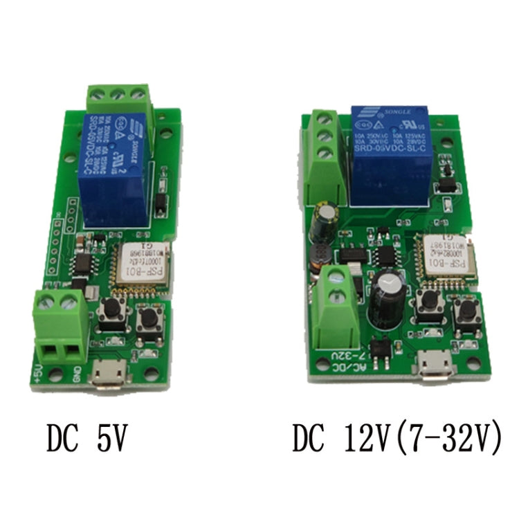 2pcs Sonoff Single Channel WiFi Wireless Remote Timing Smart Switch Relay Module Works, 5V