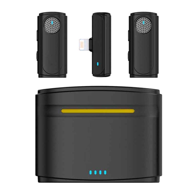 J20 One-two Wireless Lavalier Microphone Audio Video Recording ,Spec:, 8 Pin Interface