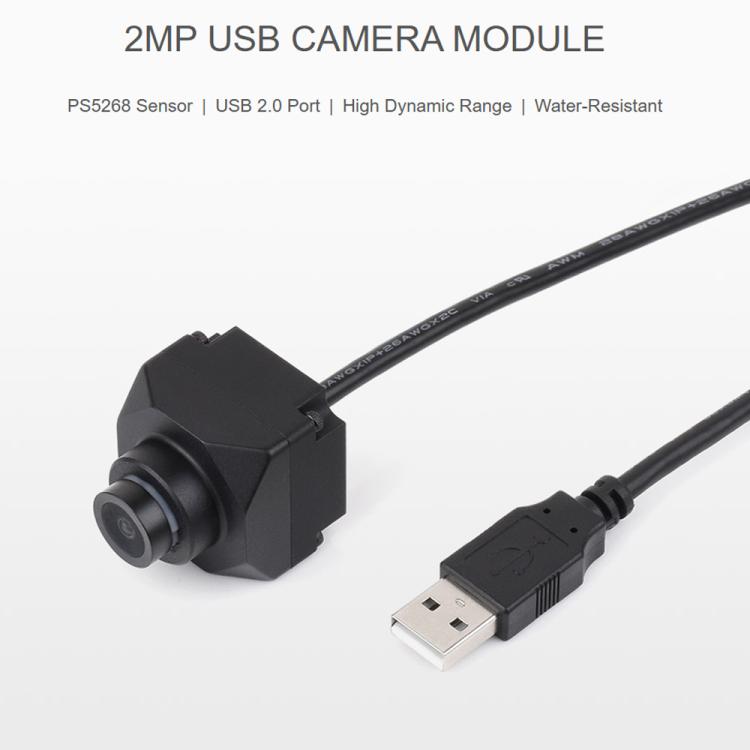 Waveshare PS5268 2MP USB Camera Module 120dB High Dynamic Range, USB2.0 Port, Rolling Shutter, PS5268