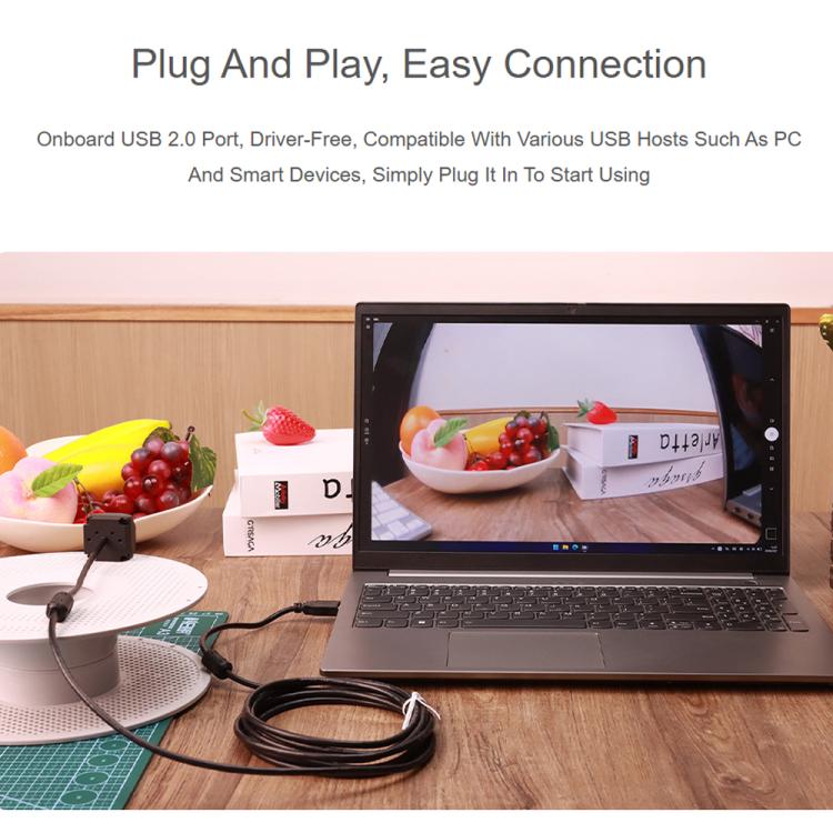 Waveshare PS5268 2MP USB Camera Module 120dB High Dynamic Range, USB2.0 Port, Rolling Shutter, PS5268