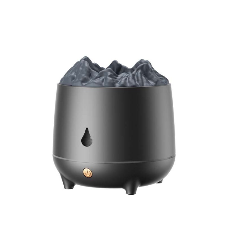 HS01 Simulation Flame Humidifier Home Aromatherapy Machine With Night Light, Simulation Flame (White), Simulation Flame (Black)