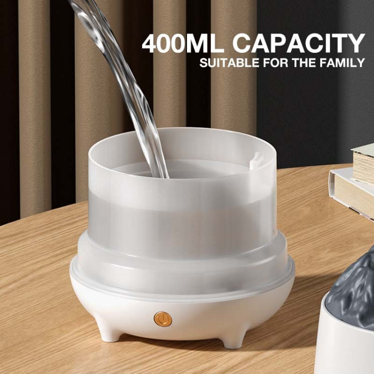 HS01 Simulation Flame Humidifier Home Aromatherapy Machine With Night Light, Simulation Flame (White), Simulation Flame (Black)