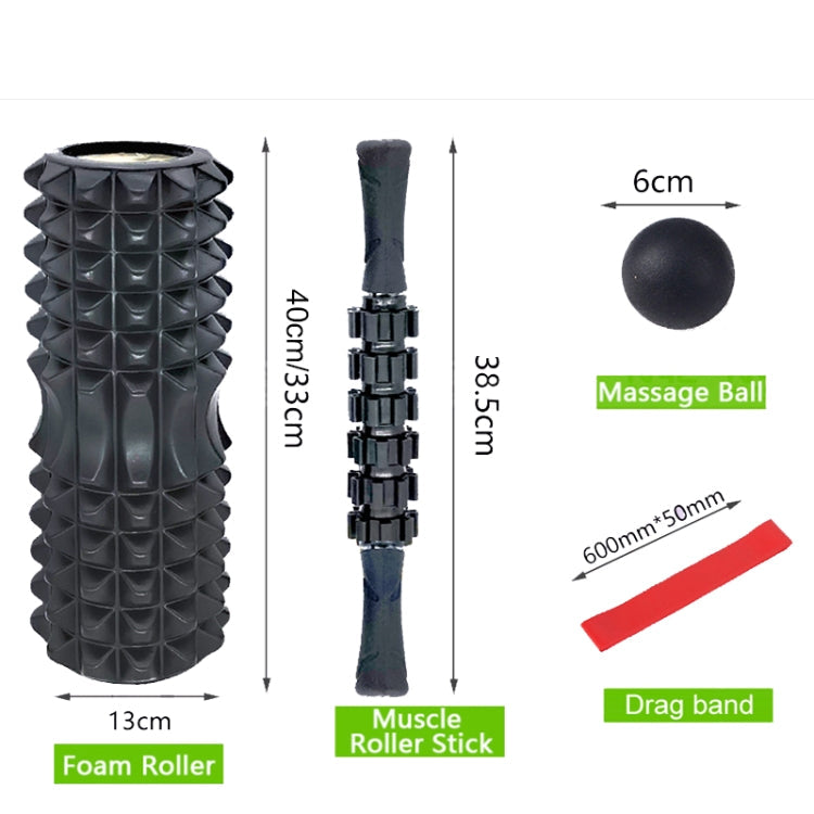 Crescent Hollow Foam Roller Yoga Column Set Fitness Muscle Relaxation Massager Set, 5pcs/set, 6pcs/set
