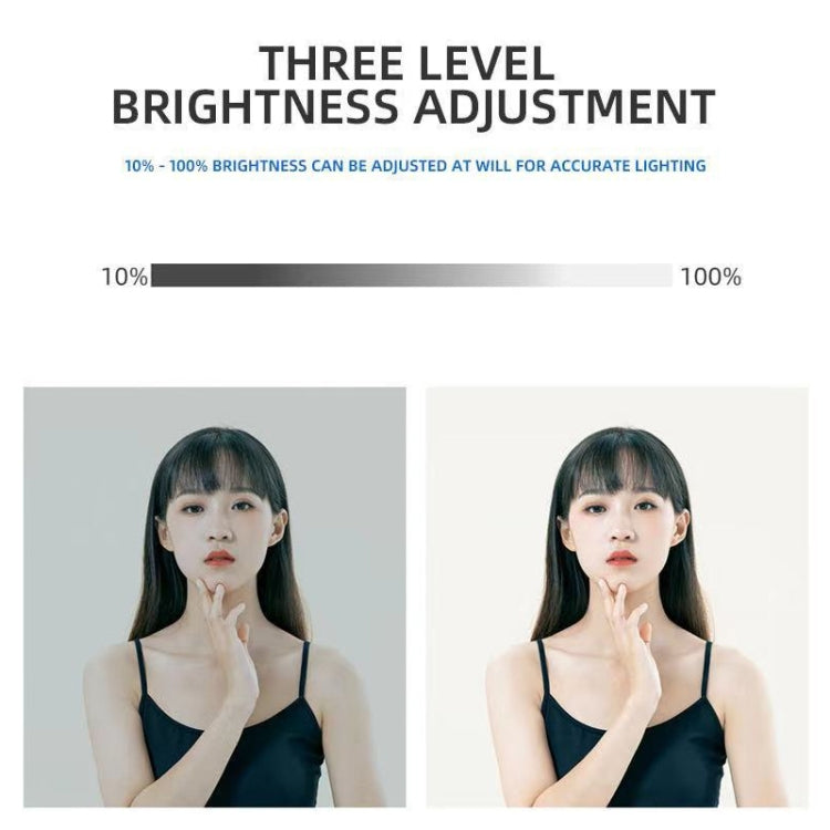 Outdoor Live Photography Multi-angle Brightness Adjustment Mobile Phone Fill Light, Monochrome White Light, RGB Color