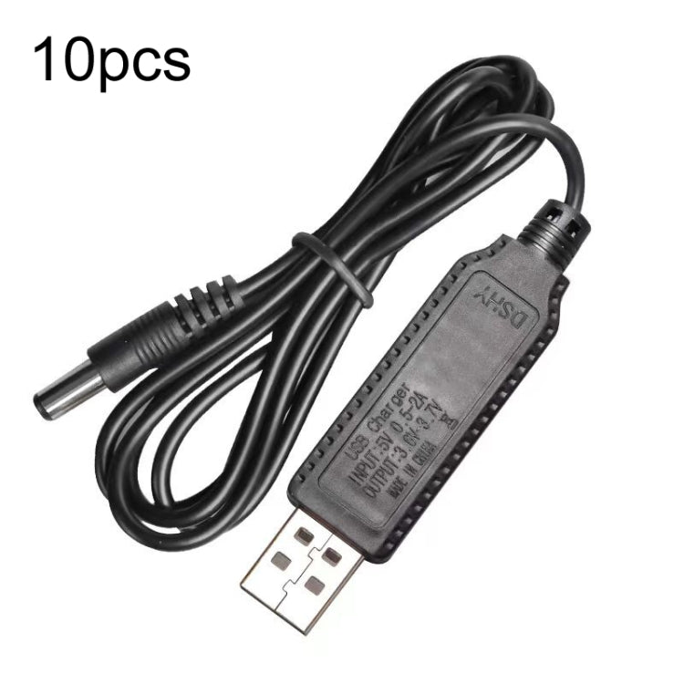 10pcs 3.7V IC Circuit Protection Lithium Battery USB Straight Head Charging Cable, 2.0mm, 3.5mm, 5.5mm