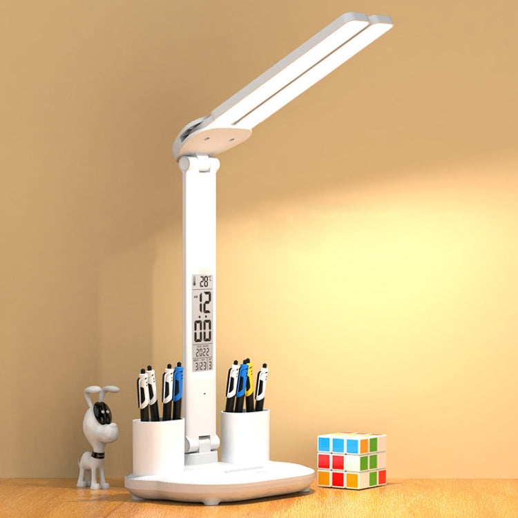 LED Intelligent Digital Display Foldable Desk Lamp, Style:, Charging 2000mAh, Charging 3200mAh, Double Head USB Straight Plug, Double Head Charging 2000mAh, Double Head Charging 3200mAh