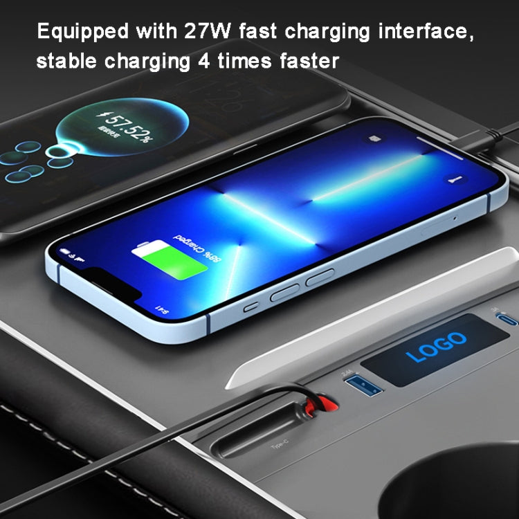 For Tesla Model 3 / Y 27W Quick Interior Charger Intelligent USB-C/Type-C Docking Station HUB, PT-DSL-2 Type-C