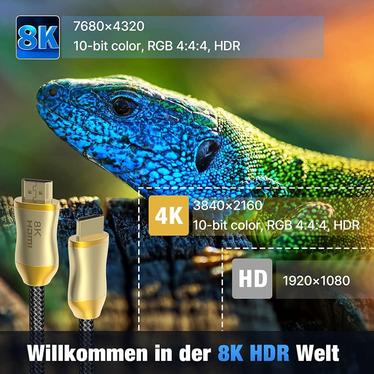 HDMI 2.1 Version 8K 60Hz For PS4 Cable Projector Notebook Set-Top Box Cable, HD803 1m, HD803 1.5m, HD803 2m, HD803 3m, HD803 5m, HD803 10m
