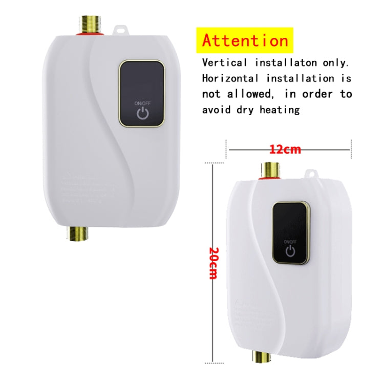 Instant Water Heater Mini Kitchen Quick Heater Household Hand Washing Water Heater, US Plug, EU  Plug, UK Plug, AU Plug