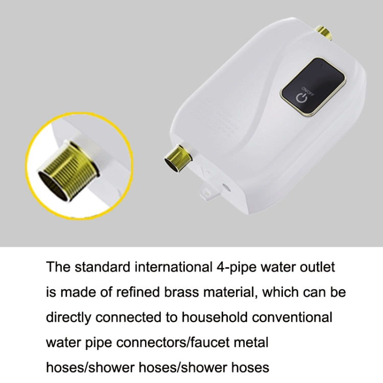 Instant Water Heater Mini Kitchen Quick Heater Household Hand Washing Water Heater, US Plug, EU  Plug, UK Plug, AU Plug