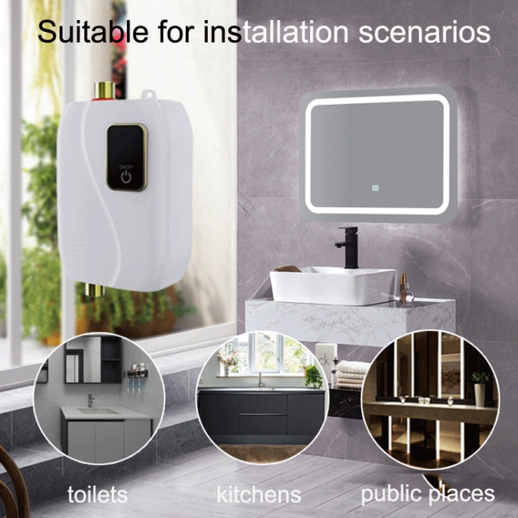 Instant Water Heater Mini Kitchen Quick Heater Household Hand Washing Water Heater, US Plug, EU  Plug, UK Plug, AU Plug
