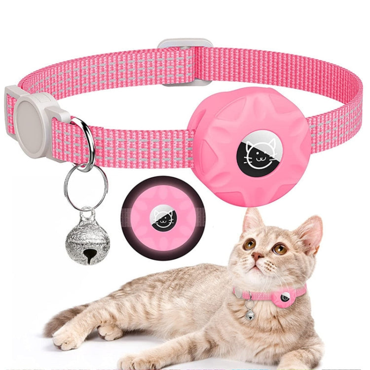For AirTag 2nd Gen / AirTag 1st Gen Tracker Silicone Case Reflective Pet Cat Collar With Bell