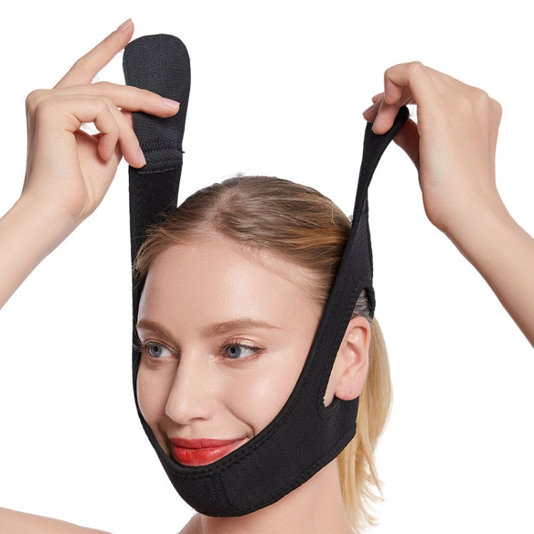 MK122 Anti-snoring Belt Triangular Chin Strap Unisex Face-slimming Lifting Bandage and Wrinkle Reduction, Black