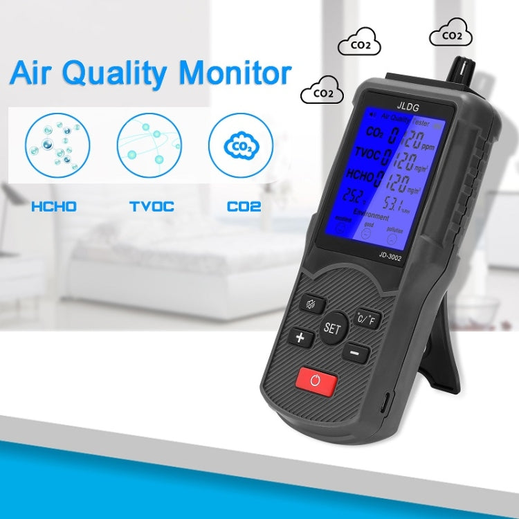 JD-3002 Carbon Dioxide Comprehensive Air Quality Temperature Humidity Detector, JD-3002