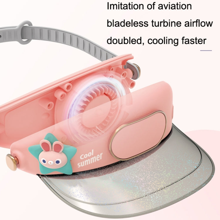 GL130-133 Outdoor Fan Cap Leafless Mute USB Portable Camping Mini Fan, Star Rabbit, Huahua Duck, Love Dragon