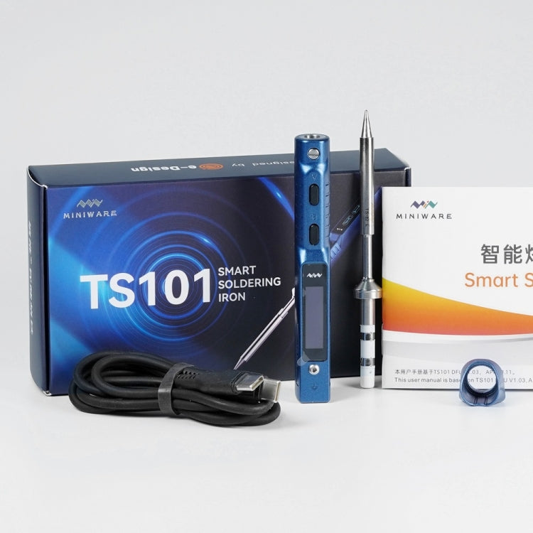 MINIWARE TS101 PD DC Soldering Iron 90W Portable Soldering Pen, With BC2 Soldering Iron Head, With B2 Soldering Iron Head, With I Soldering Iron Head, With KU Soldering Iron Head, With K Soldering Iron Head, With D24 Soldering Iron Head                ...