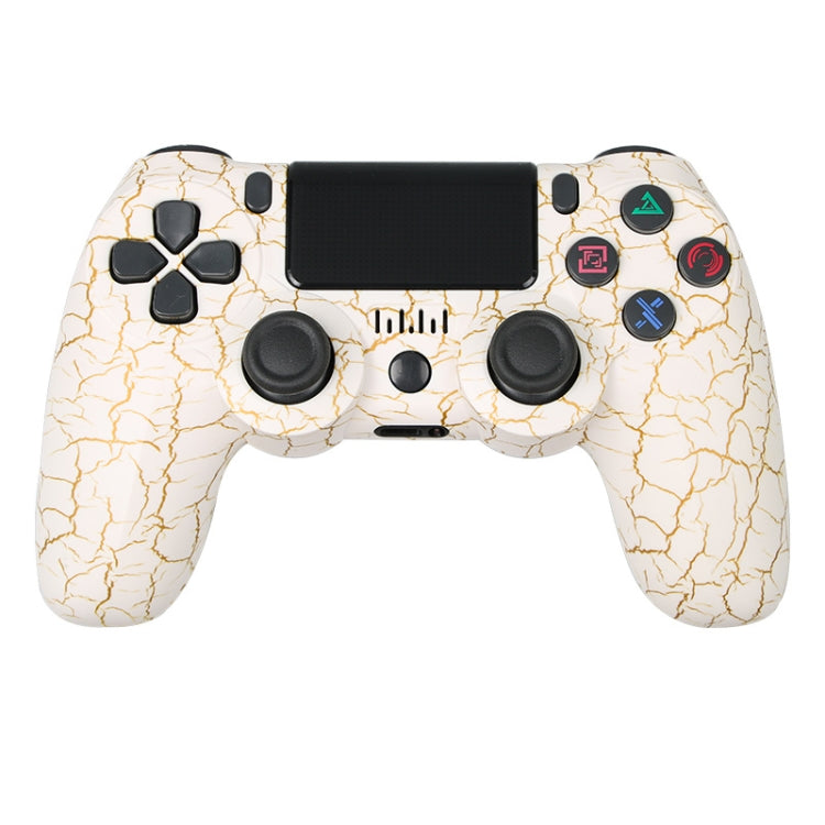 For PS4 Wireless Bluetooth Game Controller With Light Strip Dual Vibration Game Handle, White, Black, Red, Blue, Green, Rose Red, Letter, Line, Fire Ghost, Cartoon, Hulk, Skeleton, Gear, Lightning, Flame, Cloud, Burst, Wood Grain, Star Red             ...