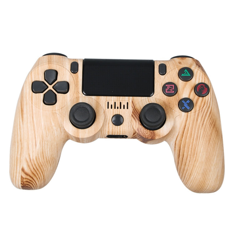 For PS4 Wireless Bluetooth Game Controller With Light Strip Dual Vibration Game Handle, White, Black, Red, Blue, Green, Rose Red, Letter, Line, Fire Ghost, Cartoon, Hulk, Skeleton, Gear, Lightning, Flame, Cloud, Burst, Wood Grain, Star Red             ...
