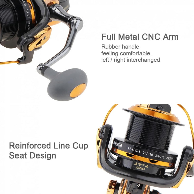 Long-distance Casting Reel Large Gapless Sea Rod Fishing Reel Spinning Reel, TF8000, TF9000, TF10000, TF11000