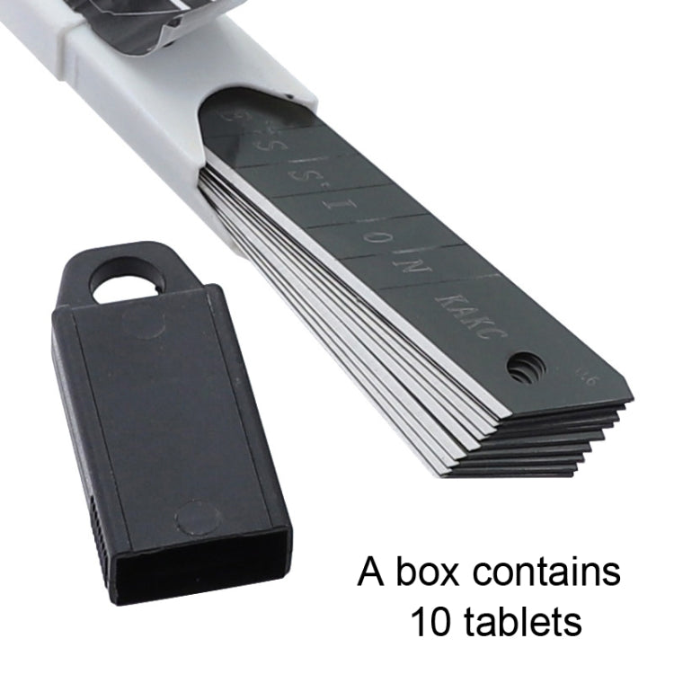 KAKC-18 Black Blade Cutter Blade 18mm Wall Cutter Blade, Specification:, 10pcs /Box, 100pcs /Box